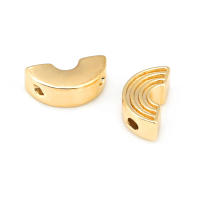 Espaciador de arco iris y Luna de latón, Color oro de 18K, paloma, estrella, nube, cilindro, pulsera ovalada, cuentas, fabricación de joyería, accesorios Diy - details 28