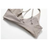 Fiess Sujetador de yoga para mujer, parte de atrás bonita, top deportivo de nailon, sujetador cruzado sexy transpirable, adecuado para gimnasio de mujer - details 32