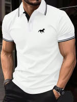 Camiseta Polo Para Hombre Clásica De Manga Corta Verano Top Casual Con Botones Gran Talla S-3XL Camiseta Polo Casual - details 3