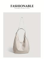 Bolso vintage para mujer, correa ajustable para el hombro, bolso blanco minimalista de gran capacidad para el trabajo, salidas informales - details 7