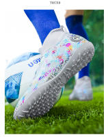 Zapatos de fútbol de marca para hombre, botas de fútbol de tobillo alto para niño, zapatillas de deporte de entrenamiento de hierba antideslizantes para exteriores, tacos, zapatillas de fútbol TF/FG - details 22