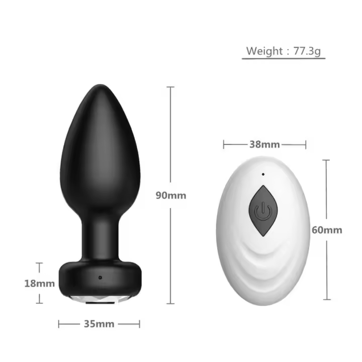 Vibrador Anal para hombres, masaje de próstata, consolador con Control remoto inalámbrico, vibradores con tapón Anal para mujeres, Juguetes sexuales para adultos - 1