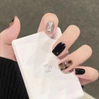 Caja de 24 piezas uñas removibles estilo corto parches uñas postizas uñas tabletas - details 79