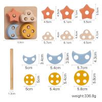 Juguetes de madera Montessori para bebés, bloque de equilibrio estilo luna estrella, juegos de mesa educativos para niños - details 42