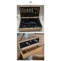 Sacacorchos, juego de accesorios para vino Set Sommelier Premium 4 Piezas - Estuche Caoba con Tablero Ajedrez, Almacena 2 Botellas, Accesorios Bambú/Acero Inox, Ideal para Regalo y Degustaciones(Termómetro no incluido) - details 7