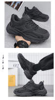 Puro negro zapatos de los hombres primavera 2025 nuevo trabajo trabajo seguro laboral zapatos antideslizantes y resistentes al desgaste de los hombres correr deportes papá zapatos suela gruesa - details 6