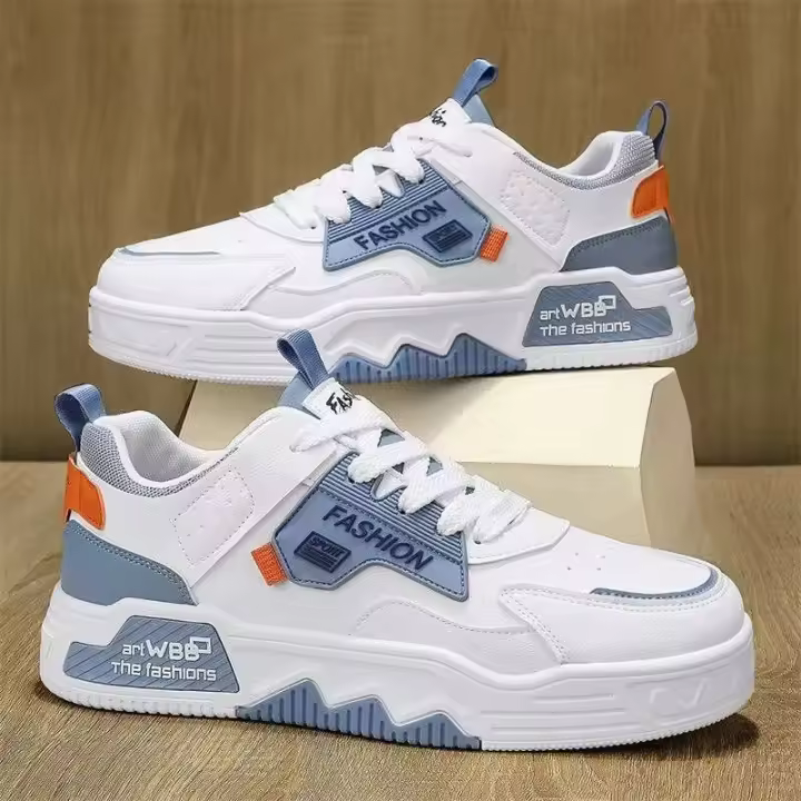 Novedad de verano para hombre, zapatos planos informales deportivos de suela gruesa, transpirables, blancos y versátiles, zapatos de moda - 1