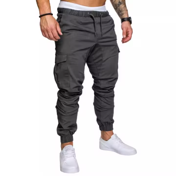 Pantalones casuales con múltiples bolsillos para hombre, de moda, pantalones para exteriores, de moda, - 1