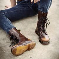 Botas De Cuero Para Hombre, Botas De Trabajo De Caña Alta Transpirables Y Resistentes Al Desgaste, Impermeables Y Cálidas - details 6