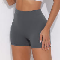 Hamidou pantalones cortos de Yoga de Color sólido para mujer, pantalones cortos deportivos elásticos de cintura alta para Fitness, glúteos de melocotón, pantalones de Yoga para correr - details 38