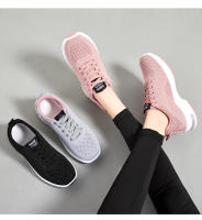 Zapatillas de moda para mujer Fly Woven Zapatillas de malla transpirable cómodas Air Cushion Zapatillas para correr Zapatillas deportivas - details 15