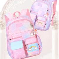 Mochila para niños de arcoíris, estilo refrigerador, apertura de puerta, bolso de hombro abierto lateral, tela Oxford, bolso escolar para estudiantes, Unisex - details 13