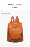 Mochila de cuero blanco y amarillo para mujer, bolsa de trabajo suave y sencilla, con correa para el hombro, informal, de viaje - details 19