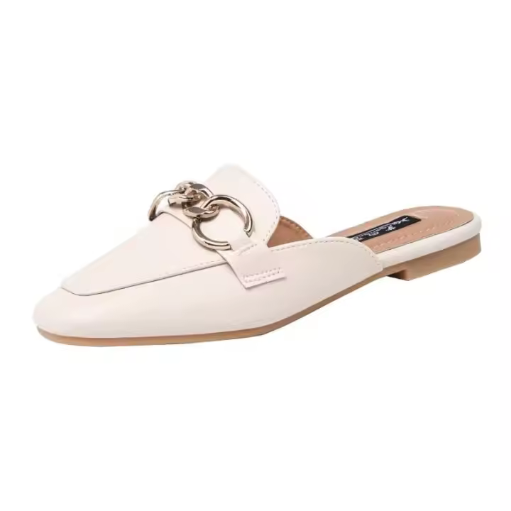 Zapatillas para mujer Mary Jane moda nuevo estilo puntiagudos sandalias de tacón grueso plano - 1