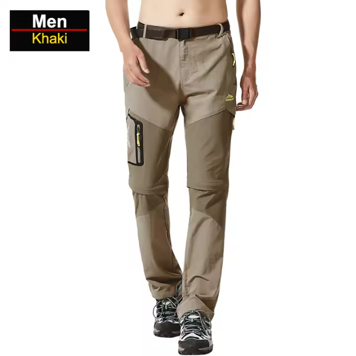 Pantalones de Senderismo Impermeables para Hombres Secado Rápido Desmontables Transpirables - 1
