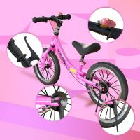 Bicicleta Sin Pedales con Freno de 2-6 años, Bici Equilibrio de 14 Pulgadas con Caballete y Timbre, Altura de Sillín Regulable, hasta 40kg, Juguetes para Niña y Niños - details 16