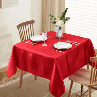 Mantel de satén rectangular rojo, mantel de boda, para Navidad, Baby Shower, eventos de cumpleaños, decoración de banquetes, comedor en casa - details 5