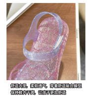 Zapatos de princesa de gelatina de cristal Zapatos de cueva de bebé Zapatos romanos para niñas Zapatos de playa de suela suave - details 7