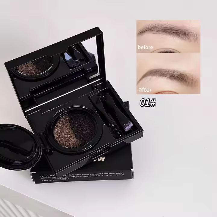 Gel de Cejas de Almohadilla de Aire de Dos Colores Crema de Tinte de Ceja Impermeable Anti-Manchas - 1