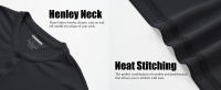 MAGCOMSEN-camisetas Henley para hombre, Camisa cómoda con cuello Henry, de manga corta, informal, de verano - details 2