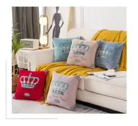Funda de Almohada de Chenilla Jacquard Floral Moderna Nórdica Patrones de Corona de Renos y Hojas - details 1