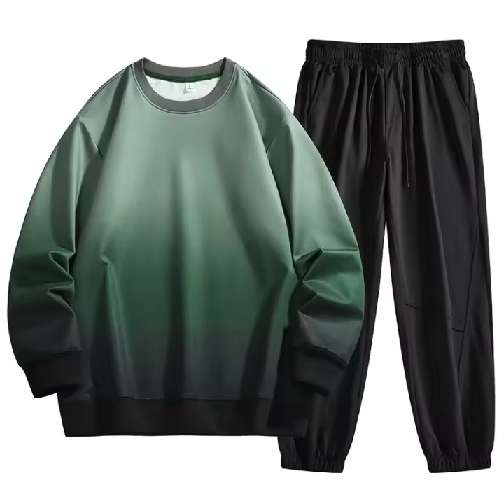 Conjuntos de dos piezas para hombre, Sudaderas con cuello redondo y pantalones, trajes deportivos informales, moda de otoño - 1