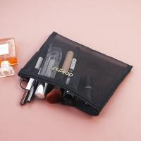 Bolsa negra con cremallera de gran capacidad, bolsa de lavado transparente, estuches de cosméticos, bolsas de cosméticos de malla, bolsa de aseo, bolsas de maquillaje - details 14