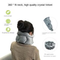 Almohada de viaje inflable en forma de U, almohadilla suave plegable para reposacabezas, ahorra espacio, cómoda almohada para dormir, vértebra Cervical, coche - details 1