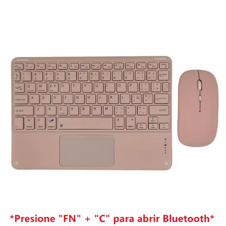 Kit de Teclado y ratón inalámbricos con Touchpad, Bluetooth, español, para iPad, teléfono, MiPad, Huawei, tableta - 1