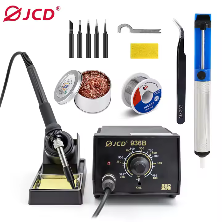 JCD Professional 936B Soldering Station 60W Soldering Iron Electronic Welding Station Cell-Phones BGA Welding Repair Tools - 1