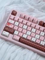Teclas PIWIJOY Temáticas Choco Cake, 146 Teclas Rosa, Perfil Cherry, PBT Duradero. Con diseños artísticos, compatibles con teclados mecánicos, ideal como regalo para amantes de la personalización. - details 2