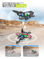 Avión teledirigido S98 de 2,4G con luces LED, planeador con Control remoto, modelo volador, juguetes de espuma EPP, Avión de despegue/aterrizaje con una tecla - details 3