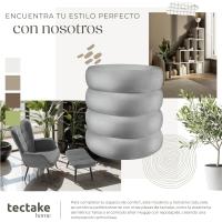 Taburete Almacenaje Bouclé, Carga: 120 kg, MDF, Puff Almacenaje, Taburete Dormitorio, Reposapies Puff, Zapatero Entrada Recibidor, Asiento Acolchado, Ideal Salón Hogar - 42 x 47 cm Crema - details 69