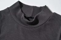 Verano negro mujer moda Crop Top cuello alto blanco sin mangas camisetas sin mangas 5 colores - details 13