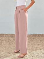 Cargo de cintura alta para mujer Pantalones rectos primavera-otoño - details 23