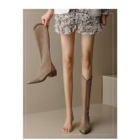 Botas de primavera y verano botas de malla de tacón grueso para mujer botas frescas huecas botas de malla fina transpirable de verano - details 7