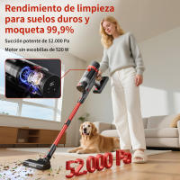 PrettyCare V900 Aspiradora de mano con batería extraíble, 520W, 52000PA, potencia de succión, aspiradora con pantalla táctil LED, aspiradora inalámbrica para el hogar, el coche y el pelo de mascotas - details 0