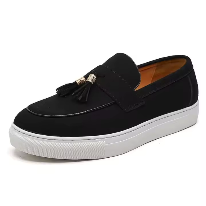 Zapatos Oxford de cuero de vestir de diseñador para hombre, puntiagudos y fáciles de usar, serie de zapatos casuales de talla grande - 1