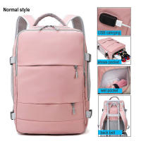 Bolsa de gimnasio USB de 17 pulgadas para mujer, mochila seca y húmeda, mochila de nailon para mujer, bolso de hombro para estudiante, mochila escolar para computadora portátil - details 3
