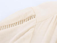 OUWU- Novedad de verano, minivestido ajustado de manga larga con efecto arrugado y cuello en V para mujer - details 4