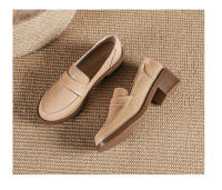 Zapatos de cuero con tacón grueso simple, suela suave, de 4 cm de altura, zapatos pequeños de cuero. - details 33