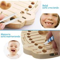PREMIER MARK- Caja De Dientes, Caja Para Dientes En Español De Leche, Caja De Madera Para Guardar Dientes - details 0