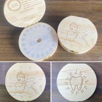 Caja de madera para guardar dientes de bebé, organizador de cordón Umbilical, almacenamiento de dientes, regalos - details 1