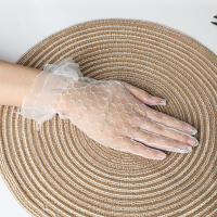 Guantes cortos de encaje para mujer, fiesta de té, disfraces de fiesta, guantes para boda, vestido de noche nupcial - details 1