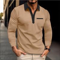 Camisetas polo de otoño para hombre, camisetas informales de manga larga con cuello vuelto - details 5