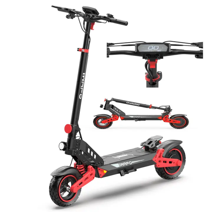 Patinetes Eléctricos para Adultos iwafo is2 max, Motor de 2000W, Batería de 54V 20Ah, Neumático de Vacío de 10 Pulgadas, Velocidad Máxima de 50km/h, Alcance de 80km, Frenos de Disco Delanteros y Traseros - 1