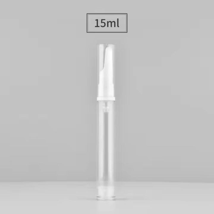 Botella con bomba de vacío sin aire transparente, crema cosmética para ojos, dispensador de tamaño de viaje, contenedores rellenables, herramientas de maquillaje portátiles, 5/10/15ml - 1
