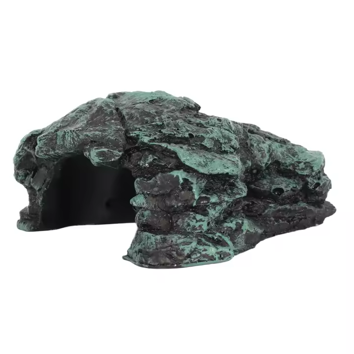 Reptil Rock Hide Cave Simulación Realista Seguro Cómodo Resina Rock Hideout para Decoración de Terrario - 1