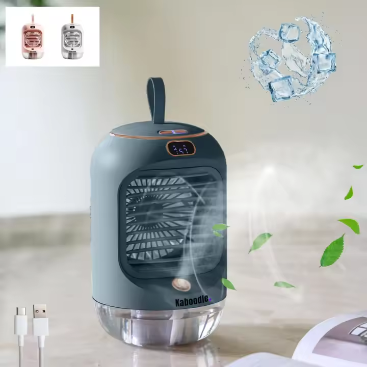 Aire Acondicionado Portátil Ultra-Silencioso, - 3 Velocidades Ajustables, con Temporizador, Enfriamiento Rápido con Tanque - 1