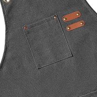 Nuevos delantales de cocina de lona a la moda, delantal de trabajo para hombre y mujer para parrilla, restaurante, Bar, tienda, cafeterías, uniforme de estudios de uñas - details 12